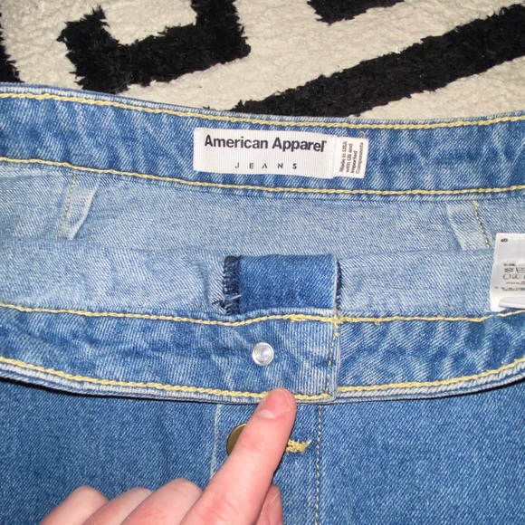 American Apparel Denim Button Down Mini Skirt - Picture 5 of 6